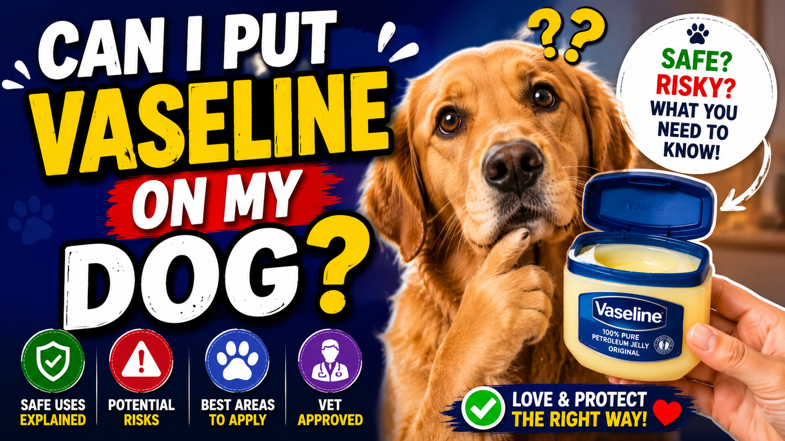 Can I Put Vaseline on My Dog?